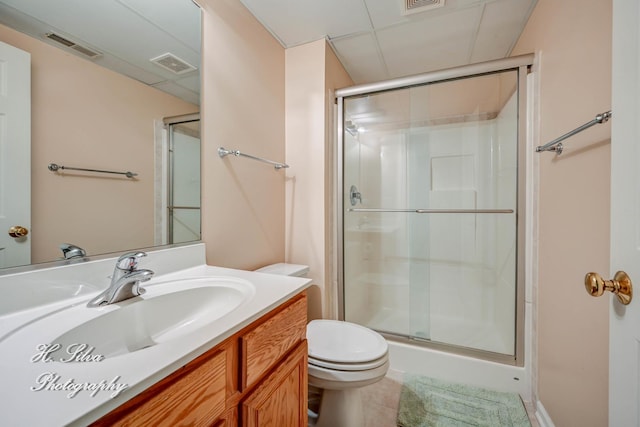 750 Seybrooke Ln, Crystal Lake, IL 60012 - full bathroom with a stall shower, vanity, and tile patterned floors
