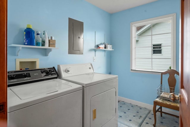 101 W Olive St, Colfax, IL 61728 - washroom with electric panel, washer and clothes dryer, and healthy amount of natural light