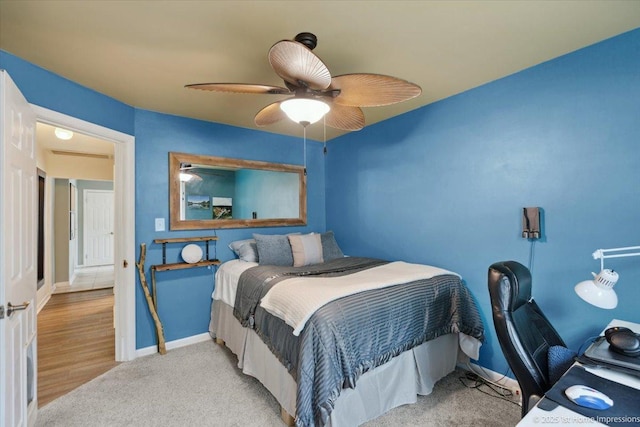 9122 S Avers Ave, Evergreen Park, IL 60805 - carpeted bedroom featuring ceiling fan and a desk