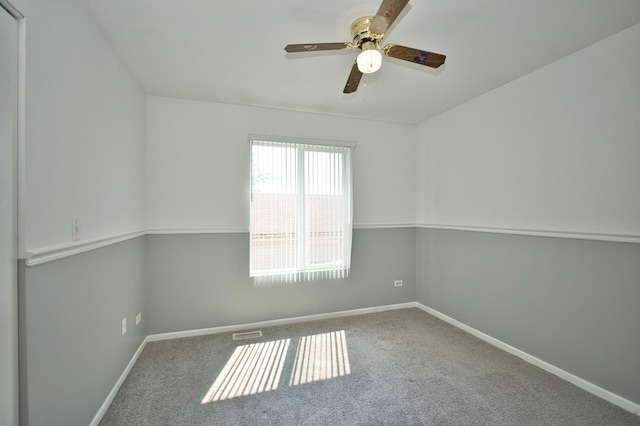 3108 141st St, Blue Island, IL 60406 - carpeted empty room featuring ceiling fan and baseboards