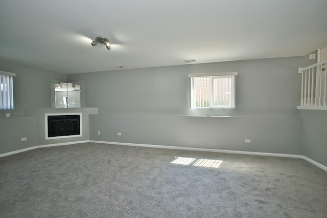3108 141st St, Blue Island, IL 60406 - unfurnished living room with carpet floors and a fireplace