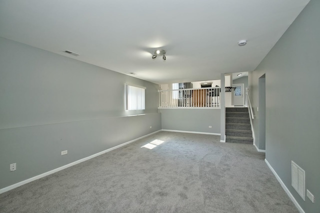 3108 141st St, Blue Island, IL 60406 - carpeted empty room featuring a smoke detector and stairway
