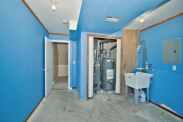 3108 141st St, Blue Island, IL 60406 - interior space featuring water heater and electric panel