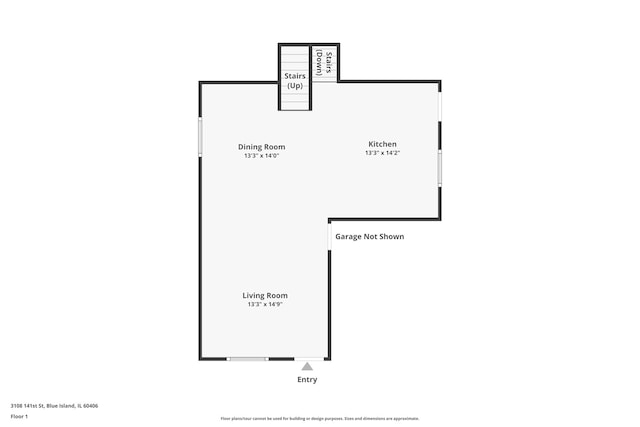 3108 141st St, Blue Island, IL 60406 - view of floor plan / room layout
