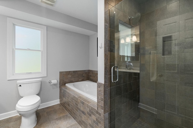 592 E 13th St, Lockport, IL 60441 - full bathroom featuring a garden tub and a stall shower