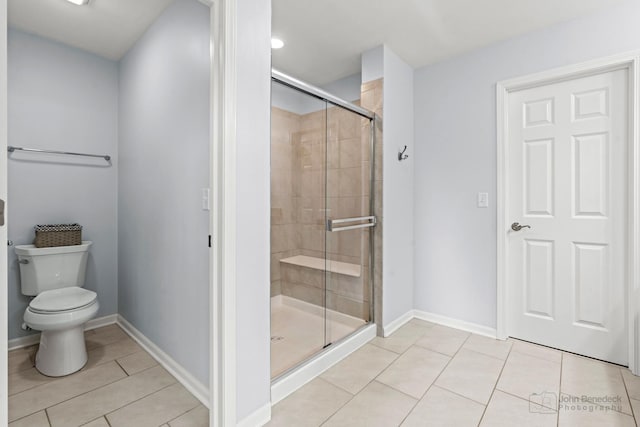 1402 Souders Ave, Elburn, IL 60119 - full bathroom featuring tile patterned floors and a shower stall