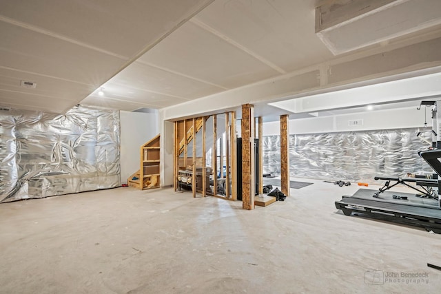 1402 Souders Ave, Elburn, IL 60119 - unfinished basement with stairway