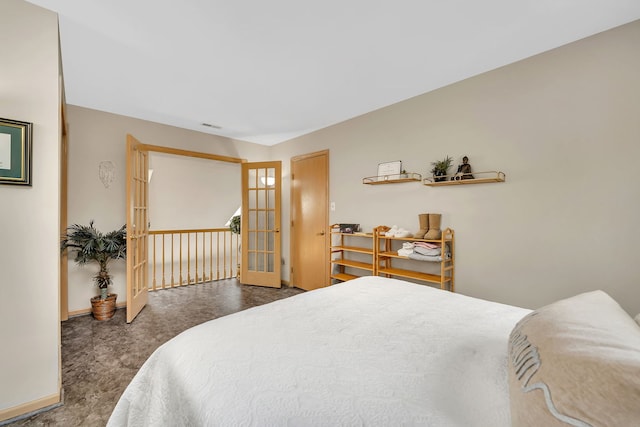 16813 Cardinal Dr, Orland Park, IL 60467 - carpeted bedroom with french doors and baseboards