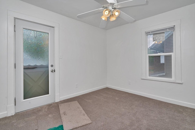1057 W Park Front St, Joliet, IL 60436 - empty room with carpet and ceiling fan