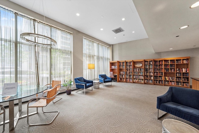 420 E Waterside Dr Unit 407, Chicago, IL 60601 - sitting room with carpet flooring and recessed lighting