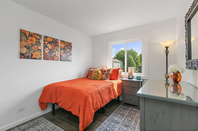 1239 Angeline Dr, South Elgin, IL 60177 - bedroom with dark wood-style flooring and baseboards