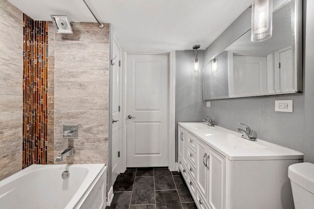 7 Cour Versaille, Palos Hills, IL 60465 - full bathroom featuring double vanity and toilet