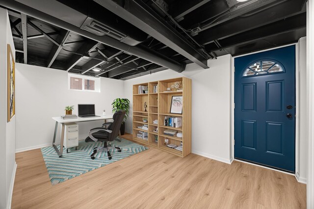5632 S Natoma Ave, Chicago, IL 60638 - home office with baseboards and wood finished floors