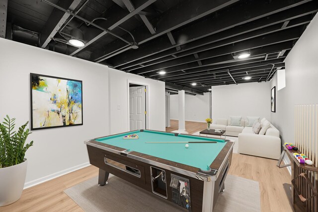 5632 S Natoma Ave, Chicago, IL 60638 - rec room featuring billiards table and wood finished floors