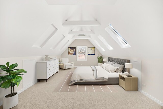 5632 S Natoma Ave, Chicago, IL 60638 - bedroom featuring a skylight and light carpet