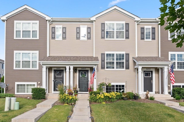 2493 Alison Ave, Pingree Grove, IL 60140 - townhome / multi-family property with a front lawn