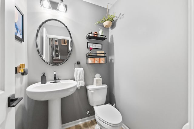 2493 Alison Ave, Pingree Grove, IL 60140 - half bathroom with toilet and wood finished floors