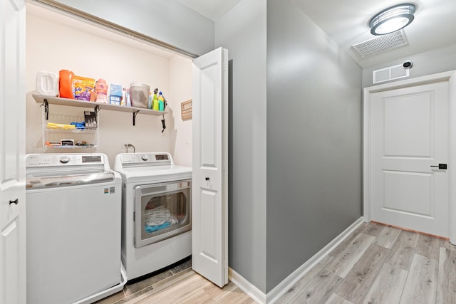2493 Alison Ave, Pingree Grove, IL 60140 - washroom featuring separate washer and dryer and light wood-type flooring
