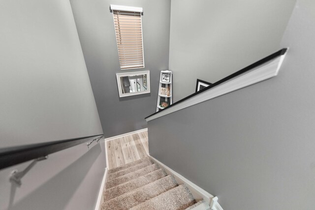 2493 Alison Ave, Pingree Grove, IL 60140 - stairs with baseboards and wood finished floors