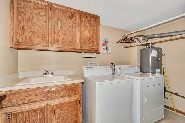4950 134th Ct Unit 510, Crestwood, IL 60418 - laundry area with water heater, cabinet space, and washer and dryer