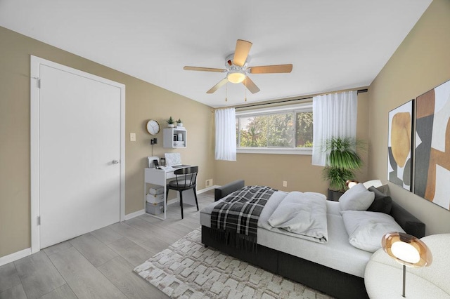 12236 S Hamlin Ave, Alsip, IL 60803 - bedroom featuring wood finished floors and ceiling fan