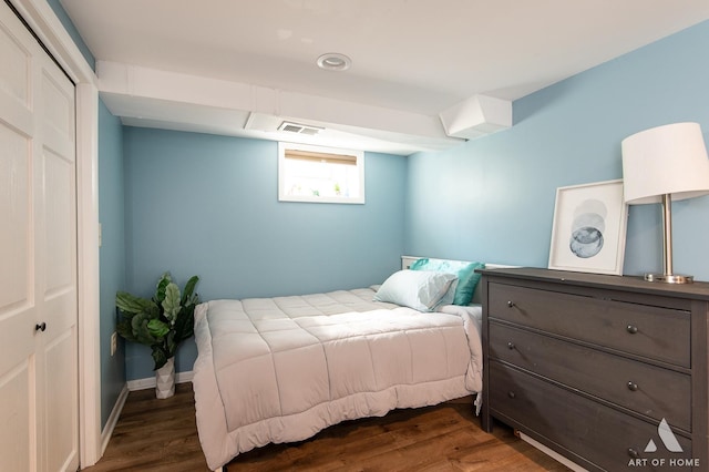7232 W Everell Ave, Chicago, IL 60631 - bedroom with dark wood-type flooring and a closet