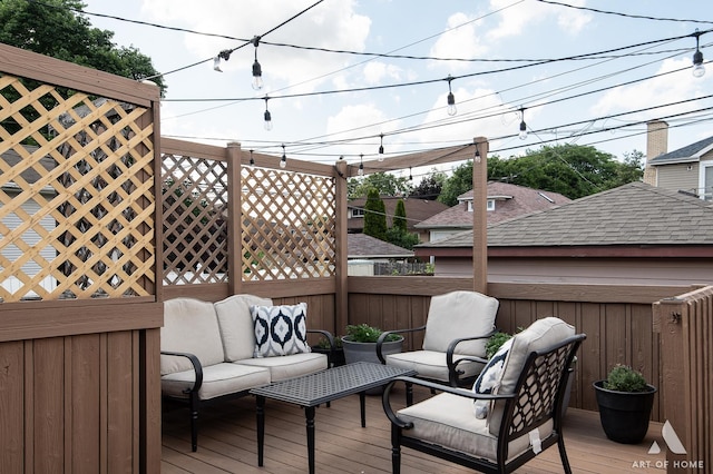 7232 W Everell Ave, Chicago, IL 60631 - wooden deck featuring an outdoor hangout area