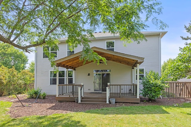 802 Barton Dr, Oswego, IL 60543 - view of front of house with a wooden deck