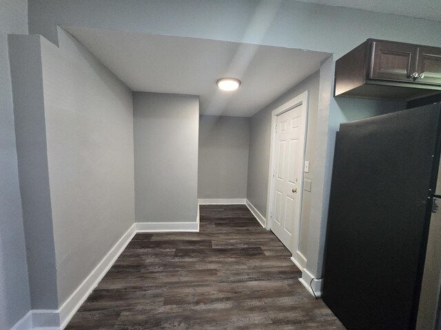 6646 S Wabash Ave, Chicago, IL 60637 - hallway with dark wood-type flooring and baseboards