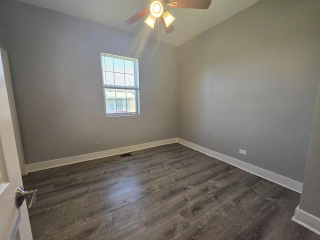 6646 S Wabash Ave, Chicago, IL 60637 - unfurnished room featuring dark wood-type flooring and a ceiling fan