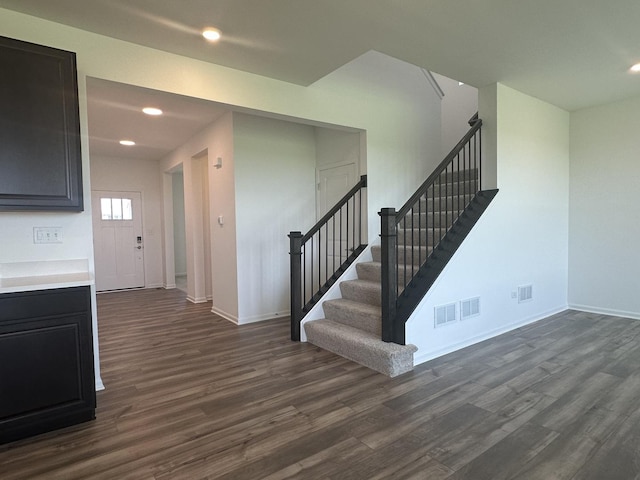 25805 W Springside St, Plainfield, IL 60586 - stairs with wood finished floors and recessed lighting
