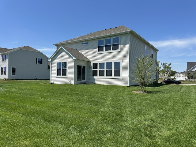 25805 W Springside St, Plainfield, IL 60586 - rear view of house with a lawn