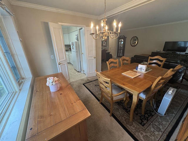 701 Ridge Rd Unit 1D, Wilmette, IL 60091 - dining space with a chandelier and ornamental molding