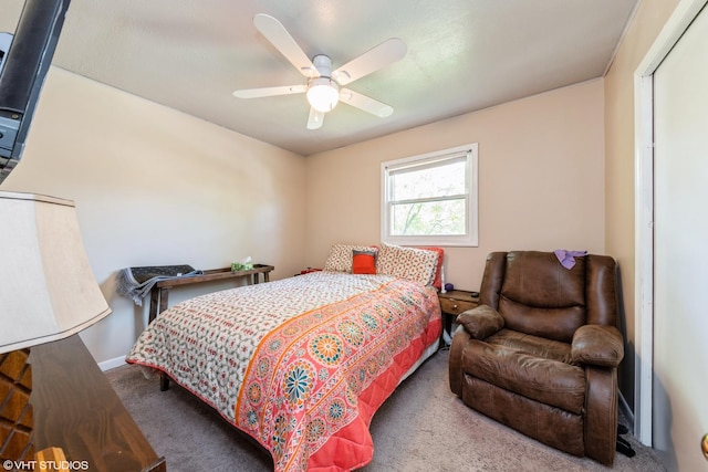 235 S Warrington Rd, Des Plaines, IL 60016 - bedroom featuring carpet flooring and a ceiling fan