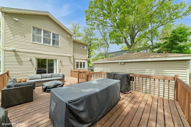 235 S Warrington Rd, Des Plaines, IL 60016 - wooden terrace featuring an outdoor living space