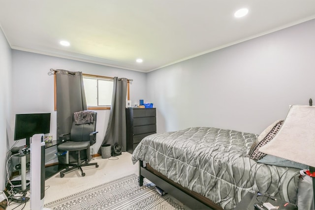15246 S Millard Ave S, Midlothian, IL 60445 - carpeted bedroom with crown molding and recessed lighting