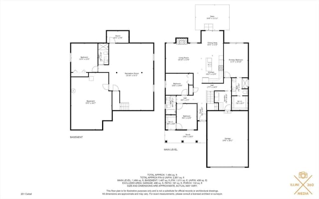 201 Cattail Ave, Savoy, IL 61874 - view of property floor plan