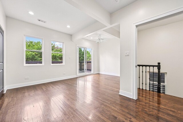 6547 S Langley Ave, Chicago, IL 60637 - unfurnished room featuring wood finished floors, a ceiling fan, and recessed lighting