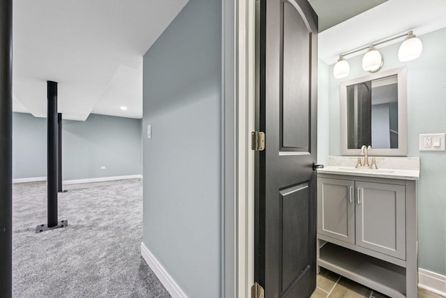 6547 S Langley Ave, Chicago, IL 60637 - bathroom featuring vanity and baseboards