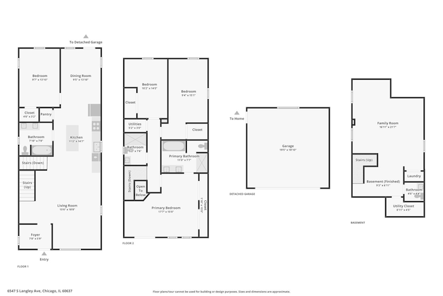 6547 S Langley Ave, Chicago, IL 60637 - view of property floor plan
