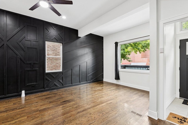 6547 S Langley Ave, Chicago, IL 60637 - foyer featuring ceiling fan and wood finished floors
