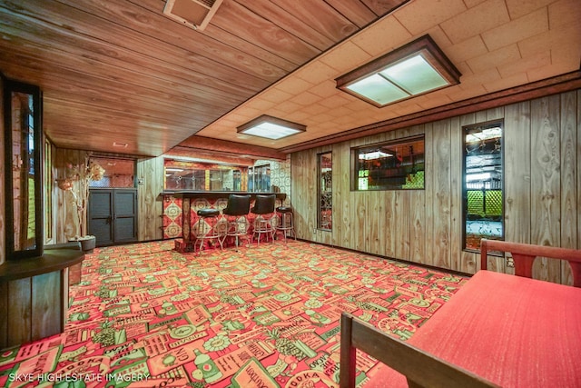 11258 S Trumbull Ave S, Chicago, IL 60655 - interior space with carpet flooring and wooden walls