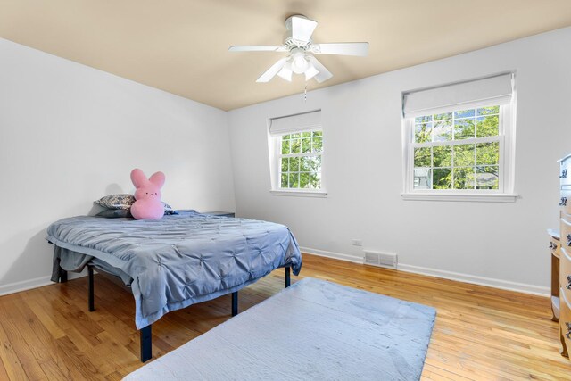 25W303 Gunston Ave, Naperville, IL 60540 - bedroom featuring wood finished floors and ceiling fan