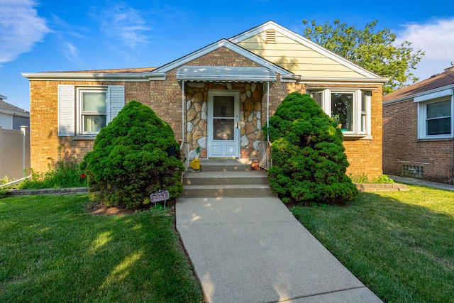 2551 Elm St, River Grove, IL 60171 - view of front of property featuring a front lawn and brick siding