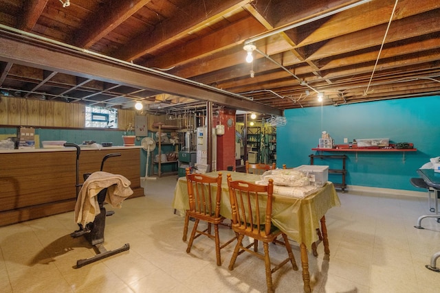 2551 Elm St, River Grove, IL 60171 - basement featuring electric panel and water heater