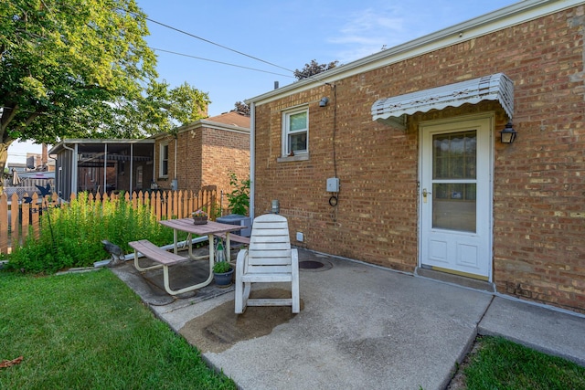 2551 Elm St, River Grove, IL 60171 - view of patio with a sunroom and outdoor dining space