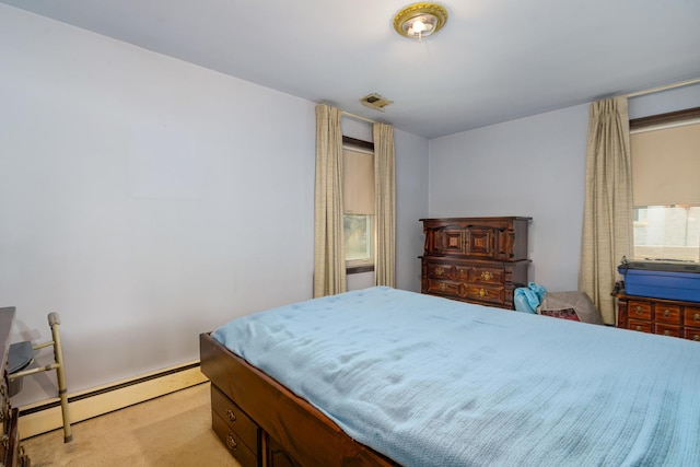 2551 Elm St, River Grove, IL 60171 - bedroom featuring a baseboard radiator and light carpet