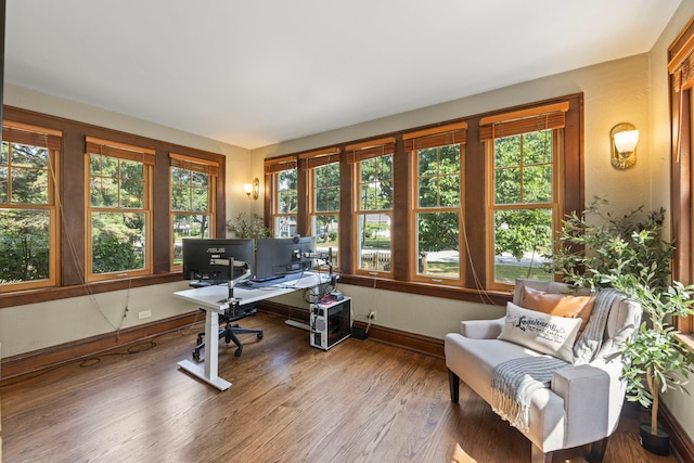 260 N Charlotte St, Lombard, IL 60148 - home office featuring plenty of natural light and wood finished floors