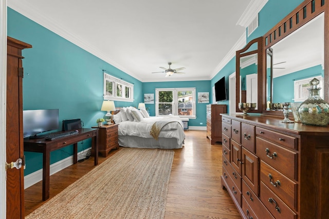 260 N Charlotte St, Lombard, IL 60148 - bedroom with ornamental molding and wood finished floors