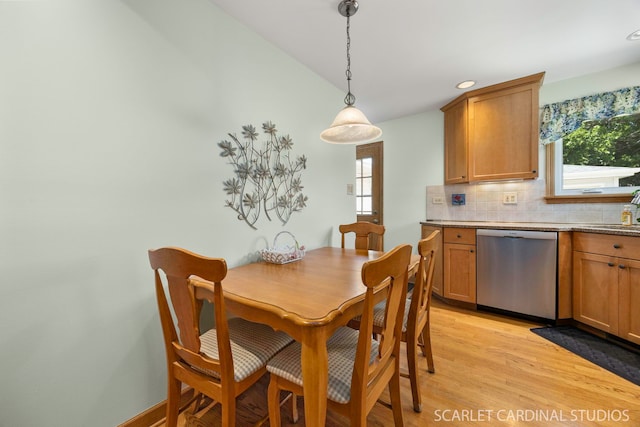 412 S Addison Ave, Lombard, IL 60148 - dining space with light wood-style flooring and recessed lighting